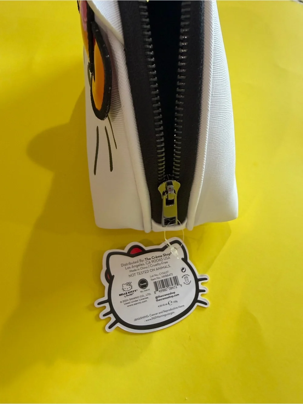 Hello Kitty White Kids Pouch with Red Bow Accent